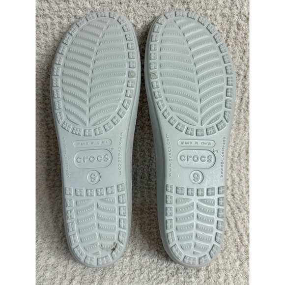 Crocs Prima Ballet Flats Comfort Slip On Shoes Casual Gray Women's Size 9 - Picture 4 of 7